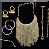 J01. Goldtone costume jewelry. 